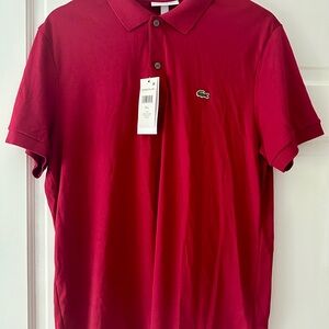 Lacoste Men’s Polo Shirt - Size L (US) NWT | Color: Dark Pink/Red